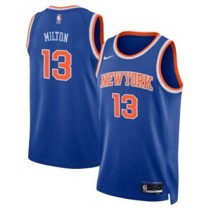 Regata NBA New York Knicks Icon Edition Shake Milton 13 - Azul