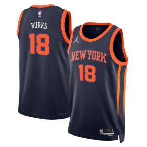 Regata NBA New York Knicks Statement Edition Alec Burks 18 - Preta