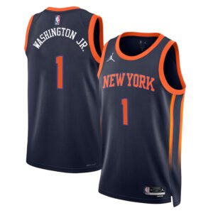 Regata NBA New York Knicks Statement Edition Duane Washington Jr. 1 - Preta