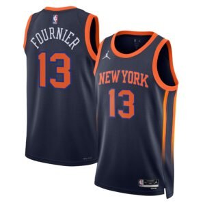 Regata NBA New York Knicks Statement Edition Evan Fournier 13 - Preta