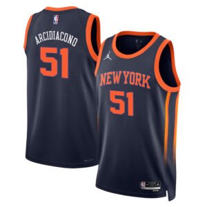 Regata NBA New York Knicks Statement Edition Ryan Arcidiacono 51 - Preta