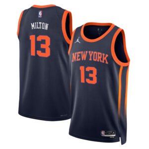 Regata NBA New York Knicks Statement Edition Shake Milton 13 - Preta
