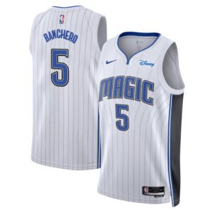 Regata NBA Orlando Magic Association Edition Paolo Banchero 5 - Branca