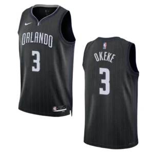Regata NBA Orlando Magic City Edition 2022/23 Chuma Okeke 3 - Preta