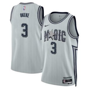Regata NBA Orlando Magic City Edition Chuma Okeke 3 - Cinza