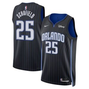 Regata NBA Orlando Magic Icon Edition Admiral Schofield 25 - Preta/Azul