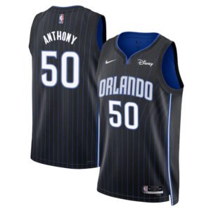 Regata NBA Orlando Magic Icon Edition Cole Anthony 5 - Preta/Azul