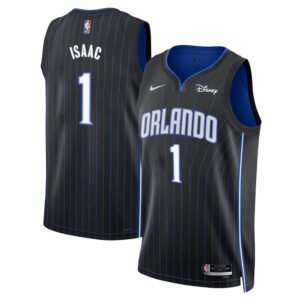 Regata NBA Orlando Magic Icon Edition Jonathan Isaac 1 - Preta/Azul