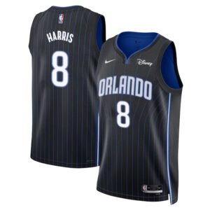 Regata NBA Orlando Magic Icon Edition Kevon Harris 8 - Preta/Azul