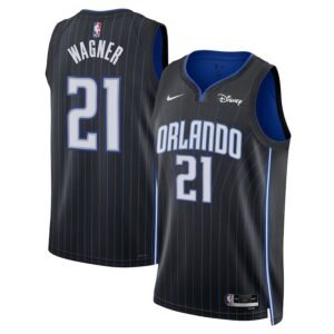 Regata NBA Orlando Magic Icon Edition Moritz Wagner 21 - Preta/Azul