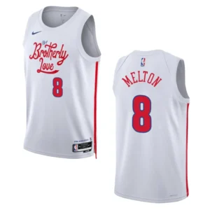 Regata NBA Philadelphia 76ers City Edition 2023 De'Anthony 8 - Branca