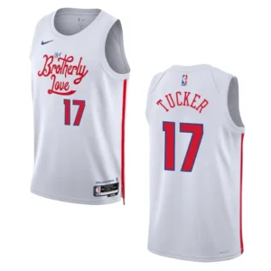 Regata NBA Philadelphia 76ers City Edition 2023 PJ Tucker 17 - Branca