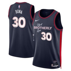 Regata NBA Philadelphia 76ers City Edition Adem Bona 30 - Azul