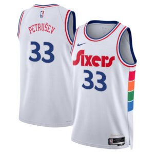 Regata NBA Philadelphia 76ers City Edition Filip Petrušev 33 - Branca