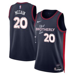 Regata NBA Philadelphia 76ers City Edition Jared McCain 20 - Azul