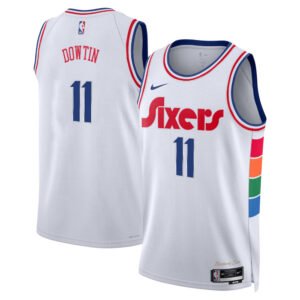 Regata NBA Philadelphia 76ers City Edition Jeff Dowtin 11 - Branca