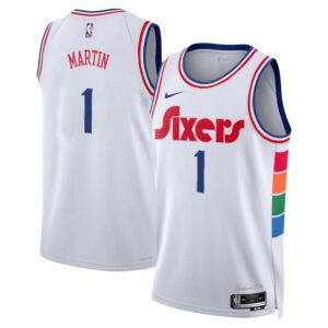 Regata NBA Philadelphia 76ers City Edition KJ Martin 1 - Branca