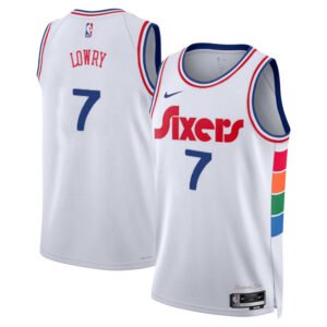Regata NBA Philadelphia 76ers City Edition Kyle Lowry 7 - Branca