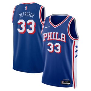 Regata NBA Philadelphia 76ers Icon Edition Filip Petrušev 33 - Azul