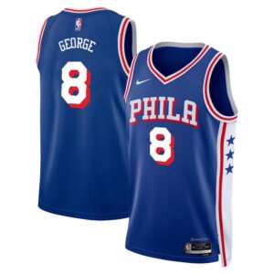Regata NBA Philadelphia 76ers Icon Edition Paul George 8 - Azul