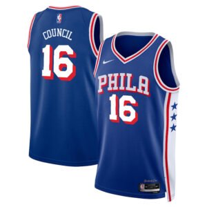 Regata NBA Philadelphia 76ers Icon Edition Ricky Council IV 16 - Azul