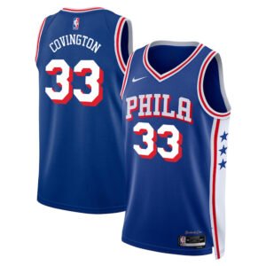 Regata NBA Philadelphia 76ers Icon Edition Robert Covingto 33 - Azul