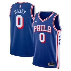 Regata NBA Philadelphia 76ers Icon Edition Tyrese Maxey 0 - Azul