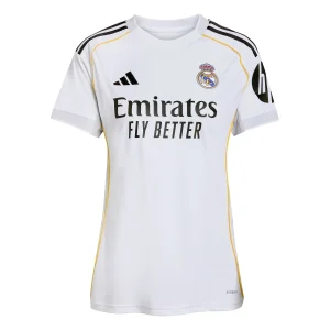 Camisa do Real Madrid Home Branca 2025/2026 – Versão Feminina