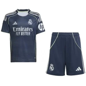 Kit Infantil II do Real Madrid 2025/2026 Azul Away – Camisa e Short