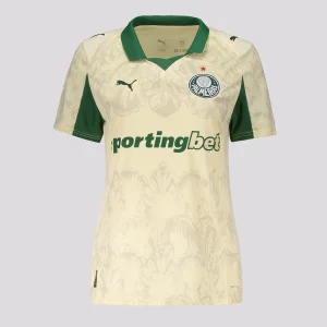 Camisa KidSuper x Palmeiras (Bege) 2025/2026 – Versão Feminina