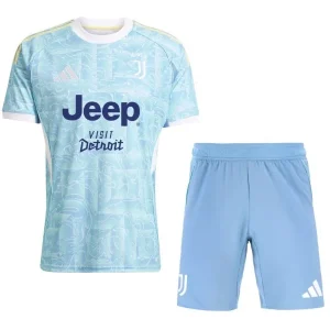 Kit Infantil II Juventus 2025/2026 Azul Away – Camisa e Short
