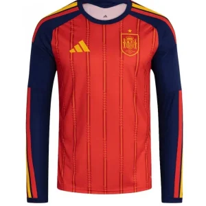 Camisa I da Espanha Home (Copa do Mundo) 2026 – Versão Torcedor - Manga Longa