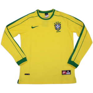 Camisa I do Brasil Amarela (Home) 1998 - Mangas Longas - Versão Retro