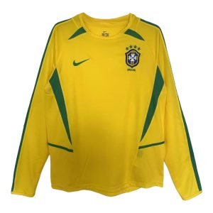 Camisa I do Brasil Amarela (Home) 2002 - Mangas Longas - Versão Retro