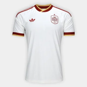 Camisa II da Espanha Branca Away 2026 (Copa do Mundo) – Versão Torcedor