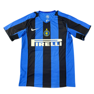 Camisa I da Internazionale de Milão 2004 - Azul/Preta - Retro (Pronta Entrega) - Tamanho P - ADRIANO 10