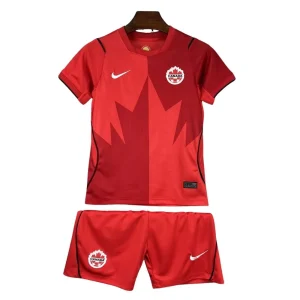 Kit Infantil I do Canadá Vermelho Home (Copa do Mundo) 2026 – Camisa + Short