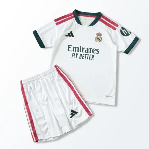Kit Infantil Real Madrid 2026/2027 Branco Home – Camisa e Short