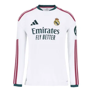 Camisa I do Real Madrid Home Branca 2026/2027 – Versão Jogador - Manga Longa