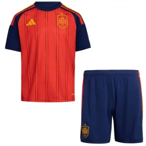 Kit Infantil I da Espanha Vermelho Home 2026 (Copa do Mundo) – Camisa + Short
