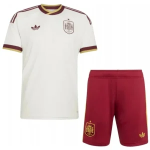 Kit Infantil II da Espanha Branca Away 2026 (Copa do Mundo) – Camisa + Short