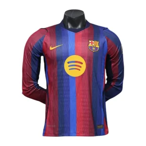 Camisa I do Barcelona Home (Listrada) 2026/2027 – Versão Jogador - Manga Longa