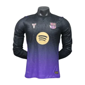 Camisa II do Barcelona Away (Preta/Roxa) 2026/2027 – Versão Jogador - Manga Longa