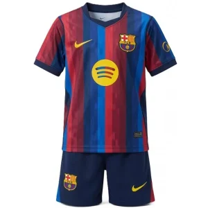 Kit Infantil I Barcelona 2026/2027 (Listrado) Home – Camisa e Short
