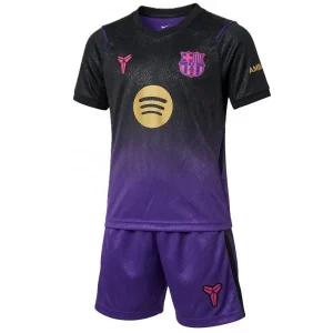 Kit Infantil II Barcelona 2026/2027 (Preta/Roxa) Away – Camisa e Short