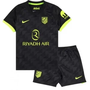 Kit Infantil II do Atlético de Madrid 2026/2027 Away (Preta) – Camisa e Short
