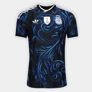 Camisa II da Argentina (Away) Copa do Mundo 2026 (Todos os Patchs da Copa + Messi 10) – Versão Jogador (Pronta Entrega) - Tamanho G