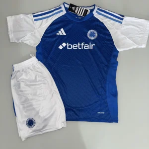Kit Infantil I do Cruzeiro (Home) 2025/2026  – Versão Infantil (Pronta Entrega) - Tamanho 28 (12-13 Anos)